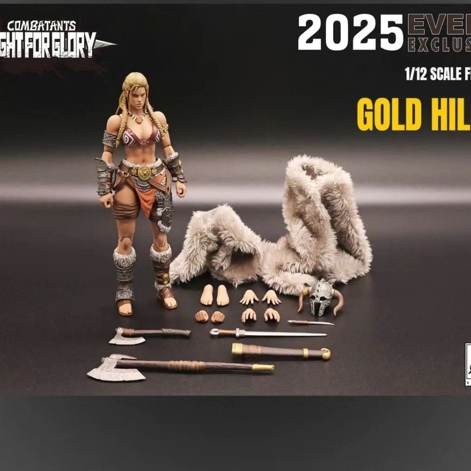 Xesray Studio 1/12 Fight for Glory Combatants Gold Hildr Action Figure Model