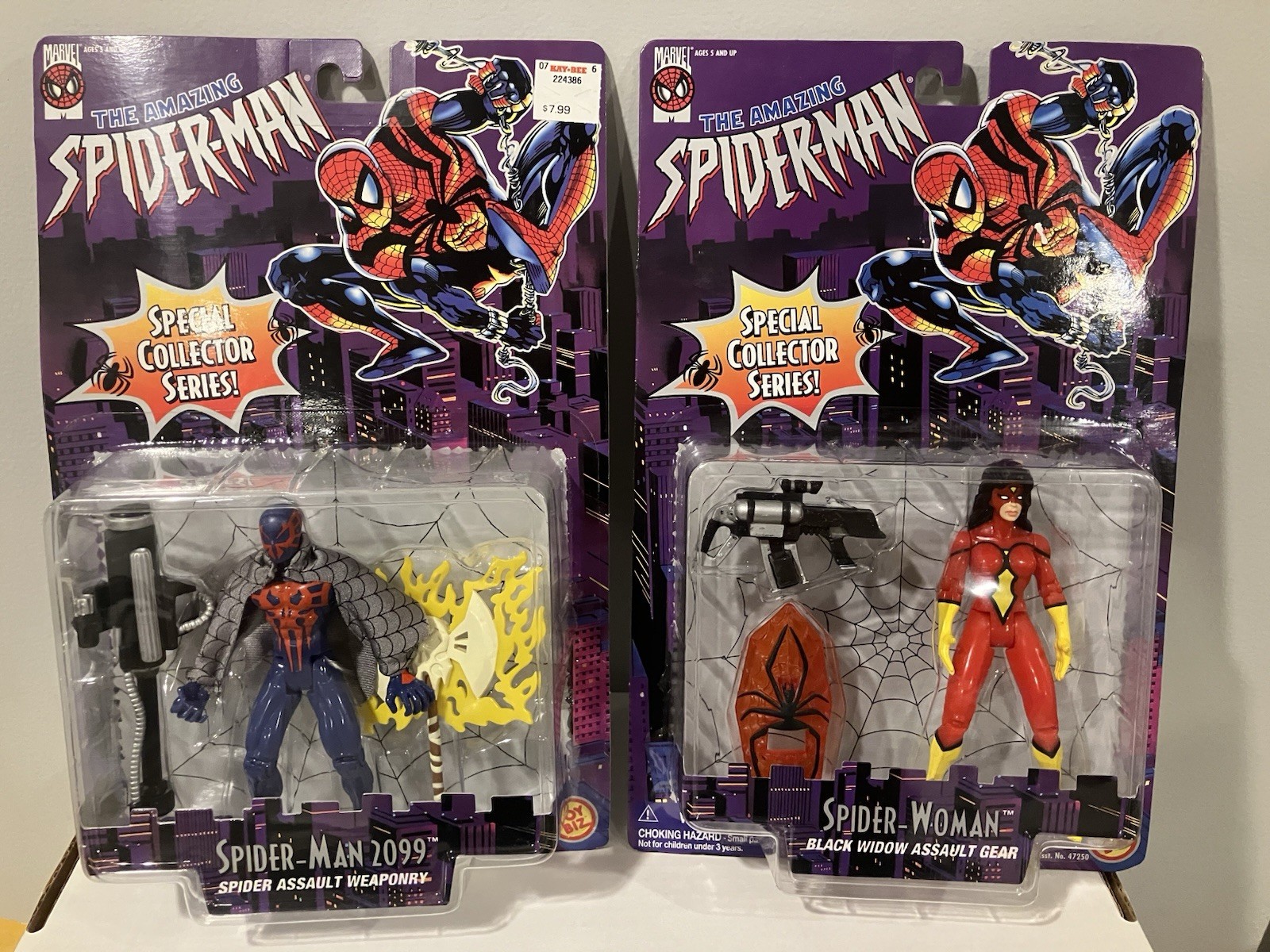 1996 ToyBiz Spider-Man TAS LOT SPIDER-MAN 2099+SPIDER-WOMAN MOSC BRAND NEW DAY !