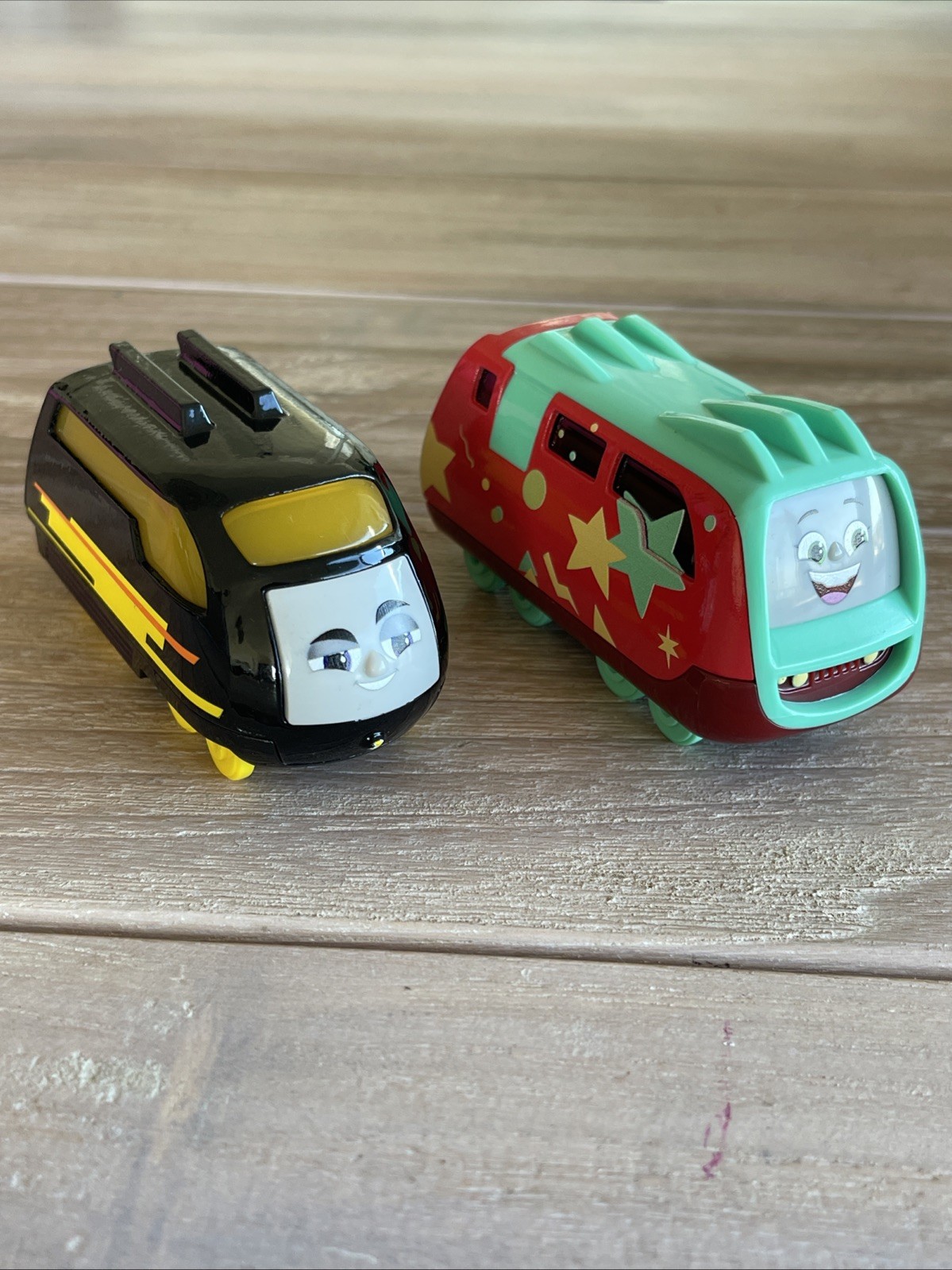 Thomas Friends Jiff & Frederico Push Along Train Figure Sodor Cup Racers Gullane