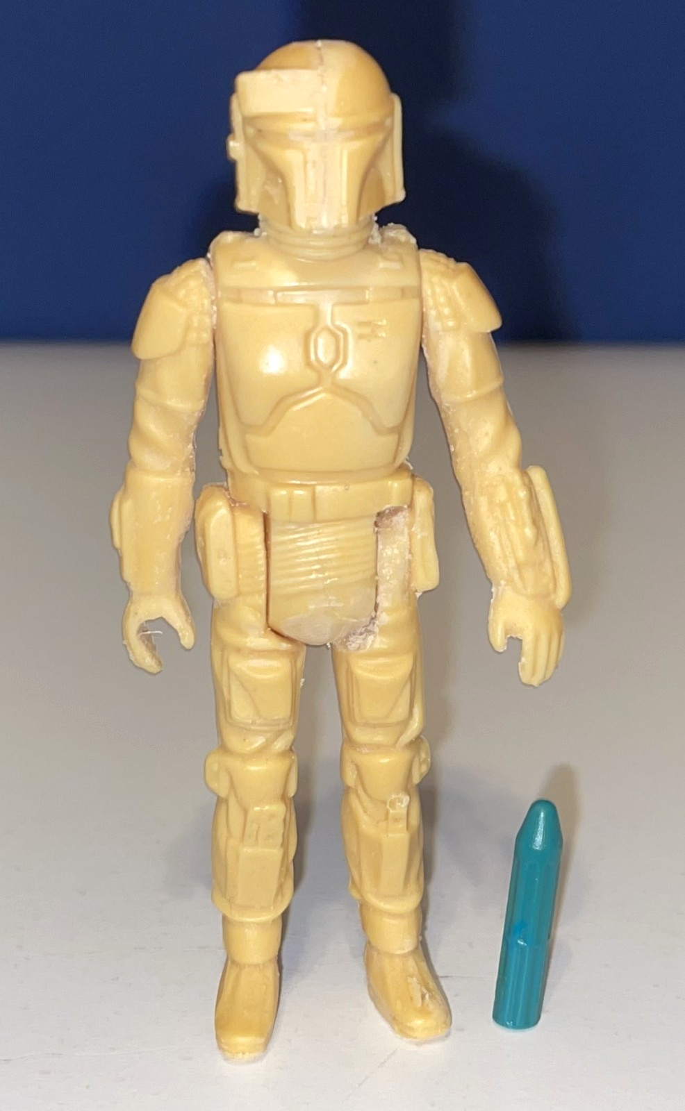 Custom Vintage STAR WARS L-Slot Rocket Firing Boba Fett Replica 3.75&Prime; Figure Tan