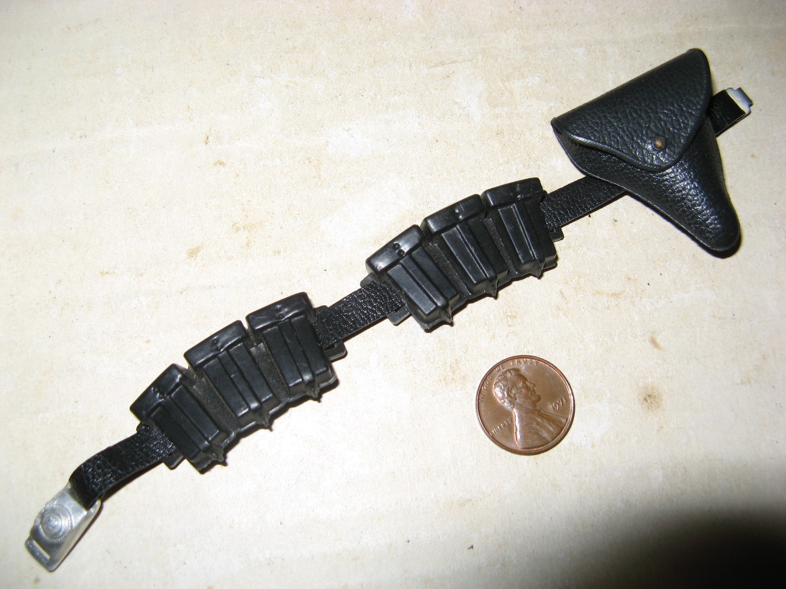1964 GI Joe Vintage Hasbro 12” German SOTW Belt, Holster, Luger, Cartridges