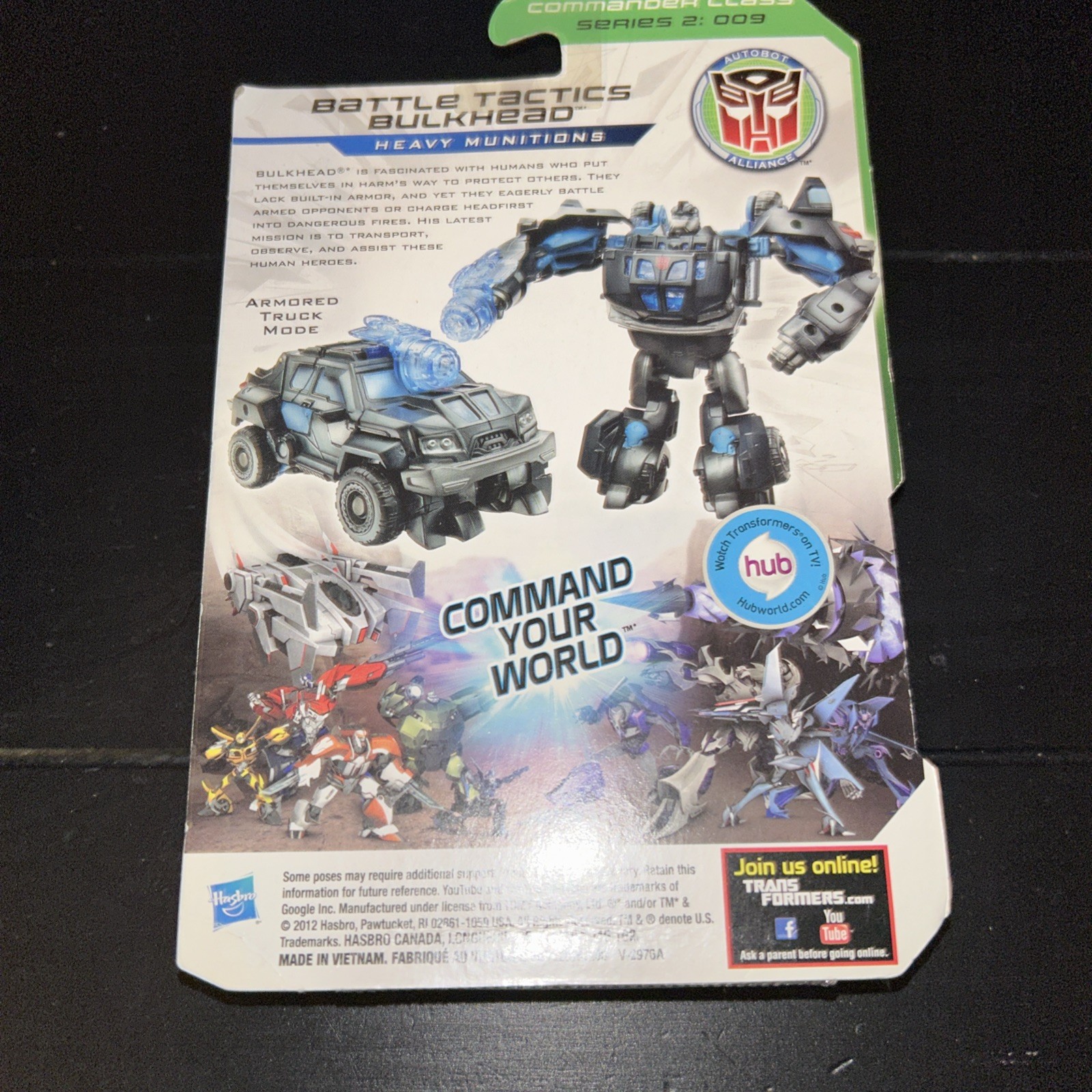 BATTLE TACTICS BULKHEAD Transformers Prime Cyberverse Commander Series 2 #009