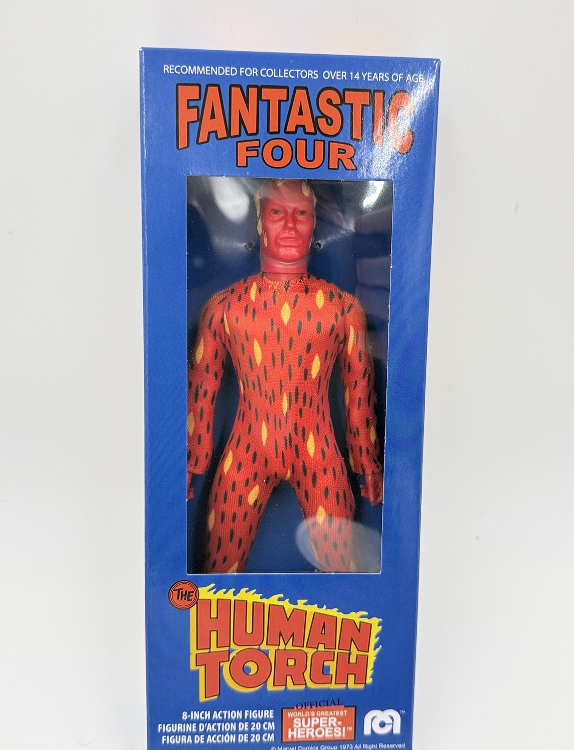 HUMAN TORCH Fantastic Four 8&Prime; MEGO action figure from Disney 4 pack NEW box