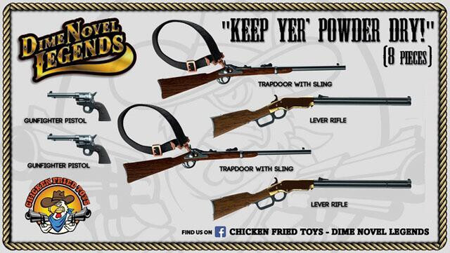 Dime Novel Legends 1:18 scale accessories set Keep Yer Powder Dry! (6 pcs.)