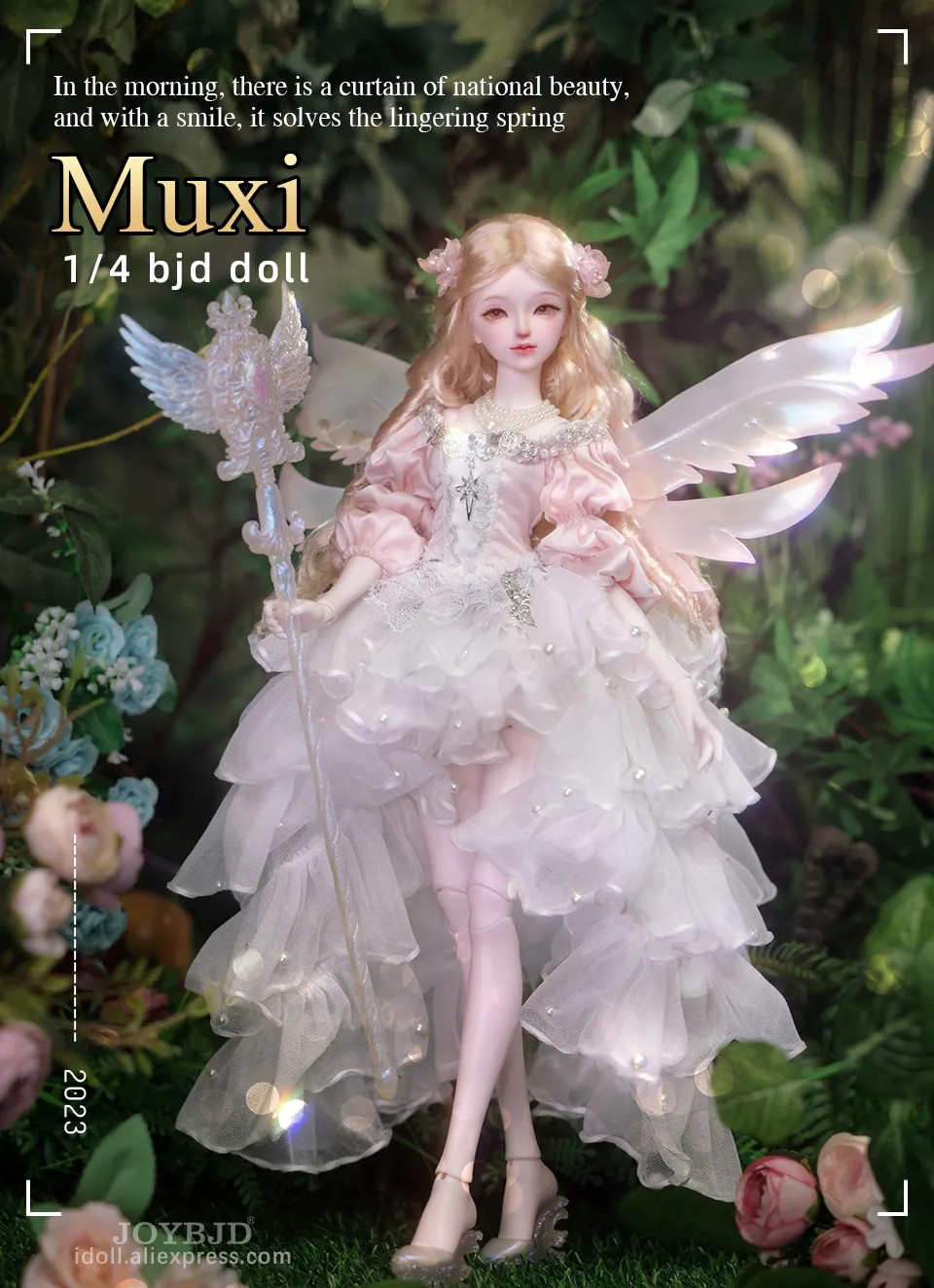 JOYBJD Muxi Elf Princess 1/4th Resin Dolls Makeup With Clothes Action Figure Toy