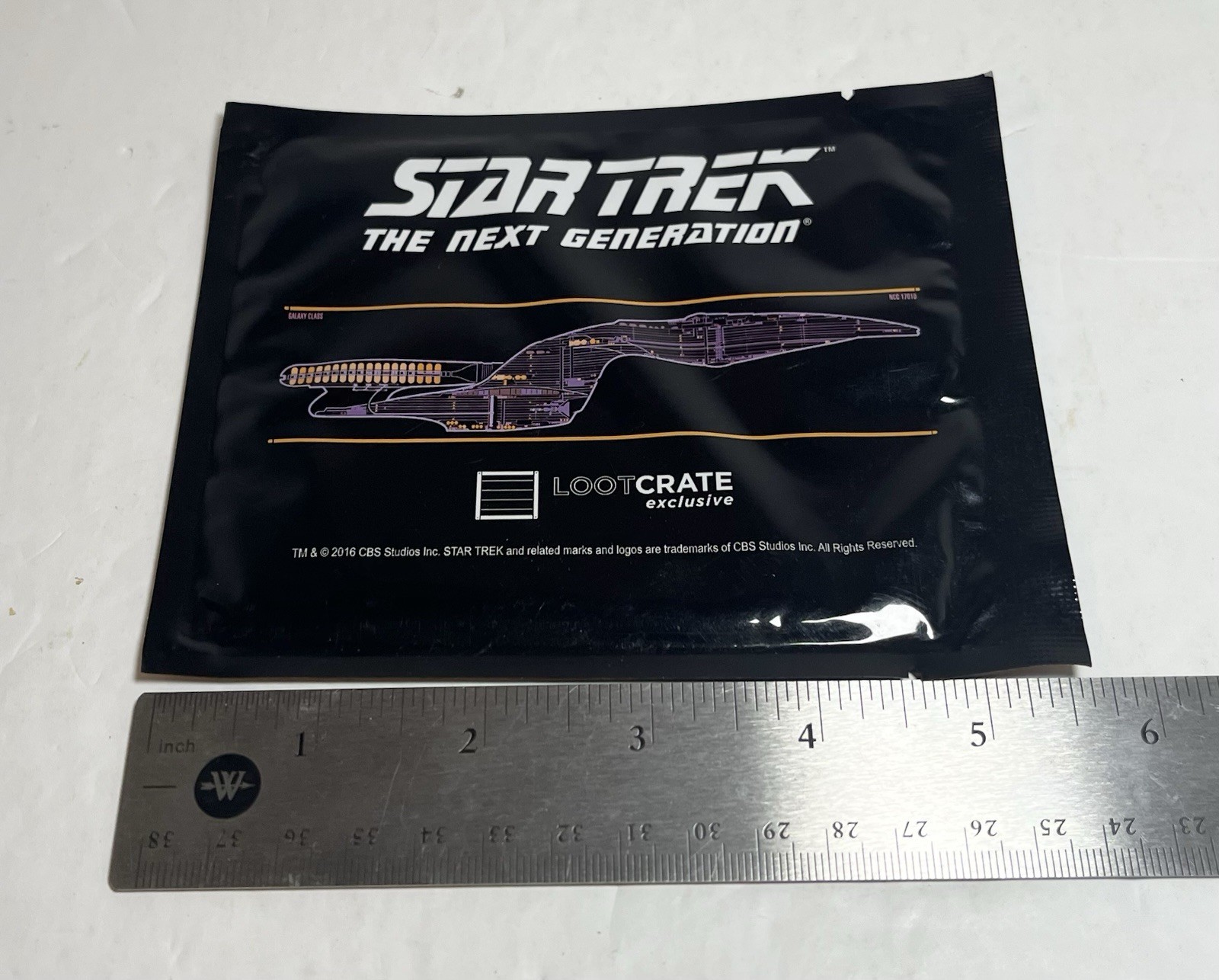 Star Trek: The Next Generation Plaque Decal (Loot Crate, 2016) New & Sealed