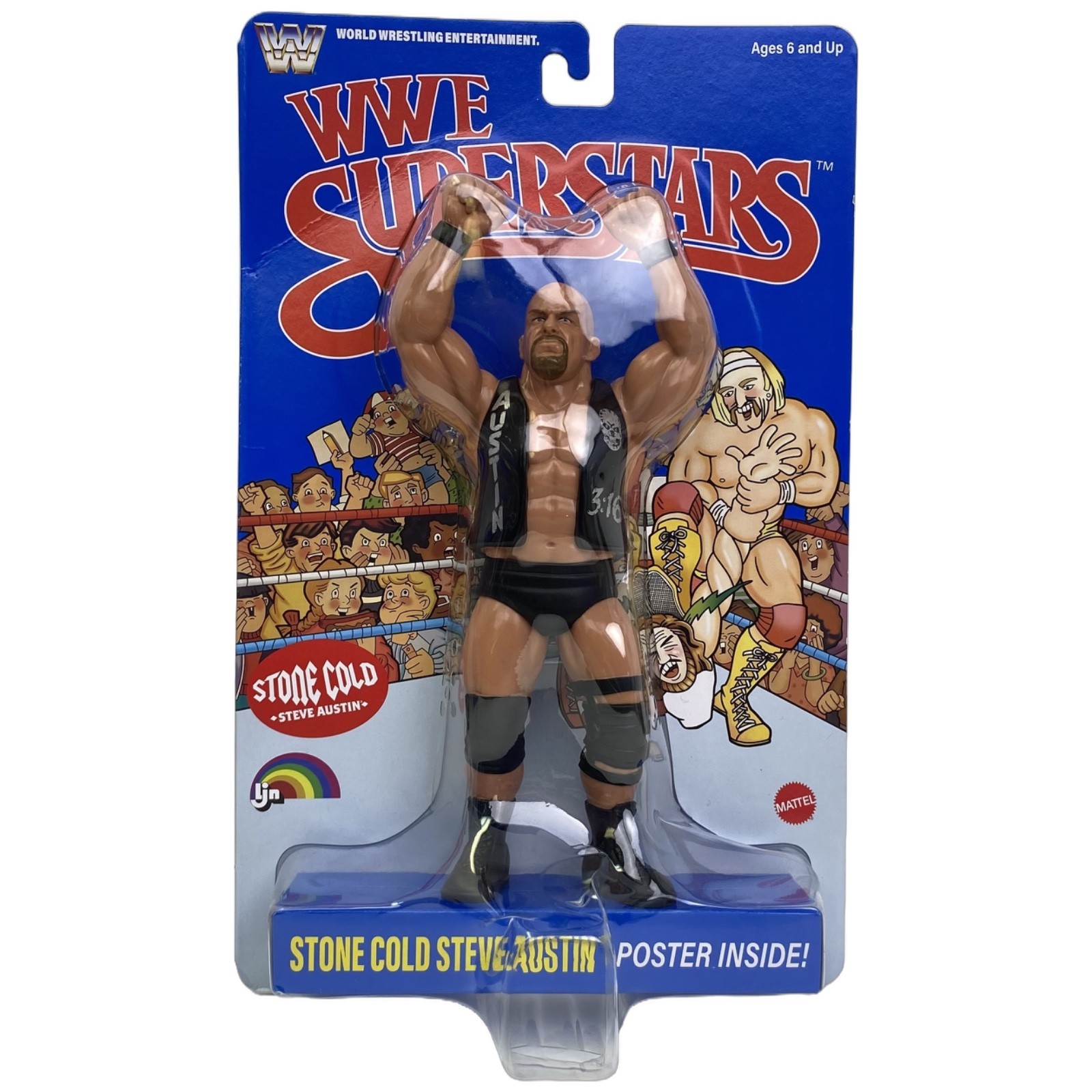 WWE Superstars Stone Cold Steve Austin Action Figure LJN Retro 2026 Mattel Blue