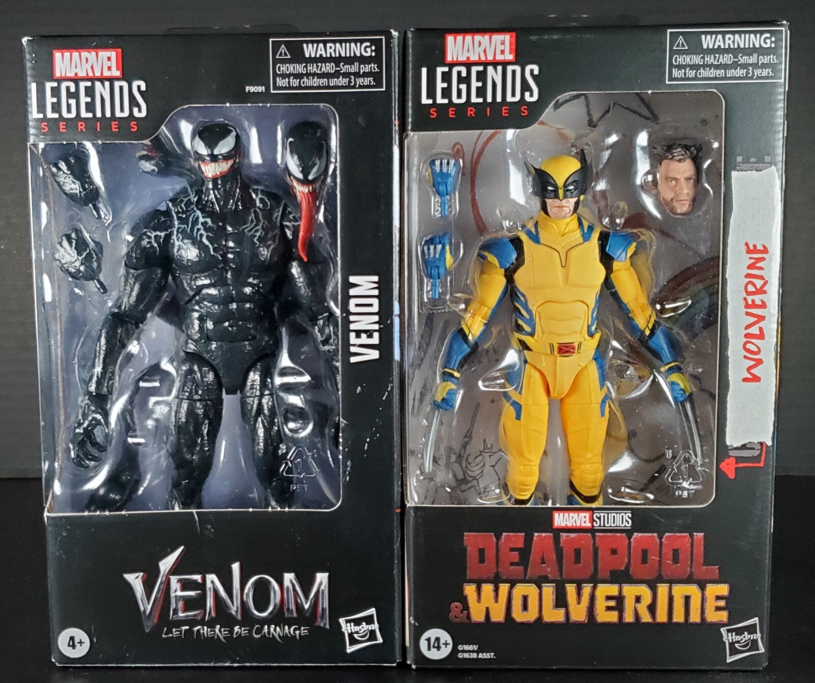 Marvel Legends 2 Pack Lot Venom Let Carnage + Deadpool & Wolverine Figure Hasbro