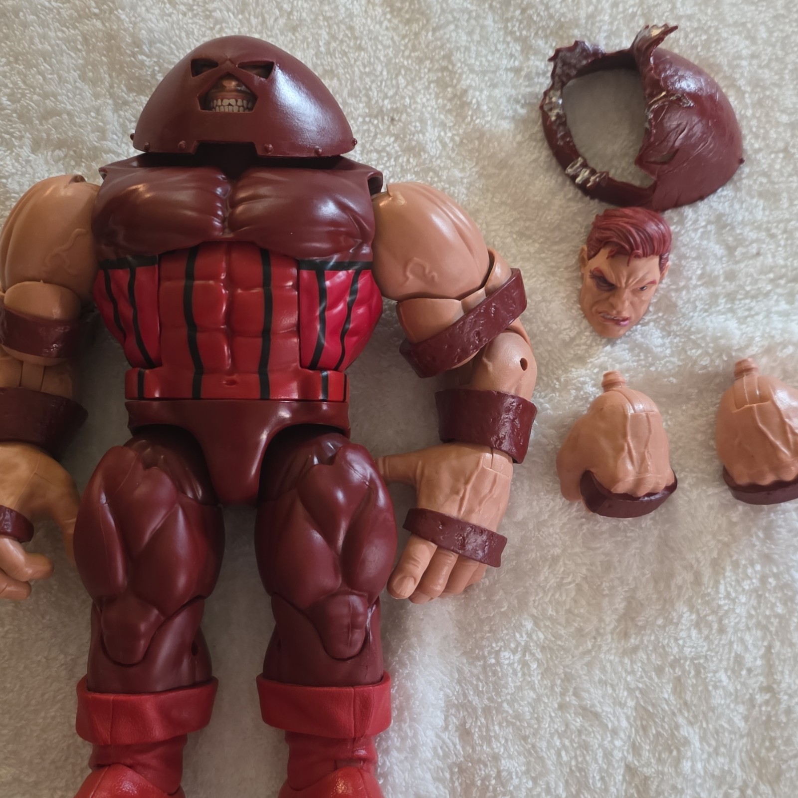 Juggernaut Action Figure Red/Brown/Flesh Plastic w/ Alternate Head & Hands