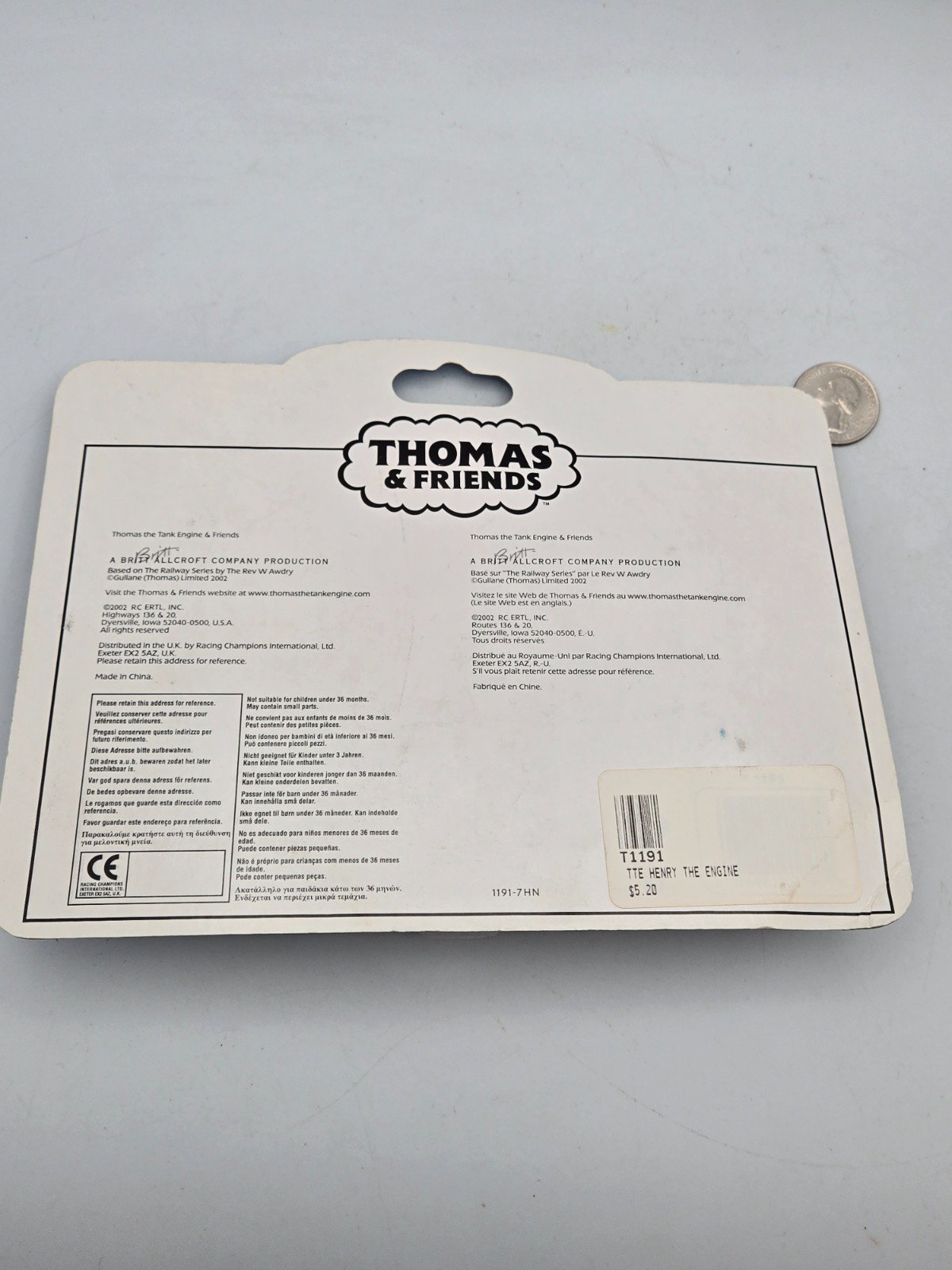 ERTL Thomas & Friends Train Tank Engine Railway Diecast Metal – Henry – NEW