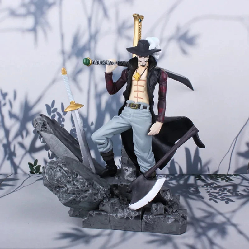 One Piece Anime Dracule Mihawk Action Figure Battle Over The Dome Model