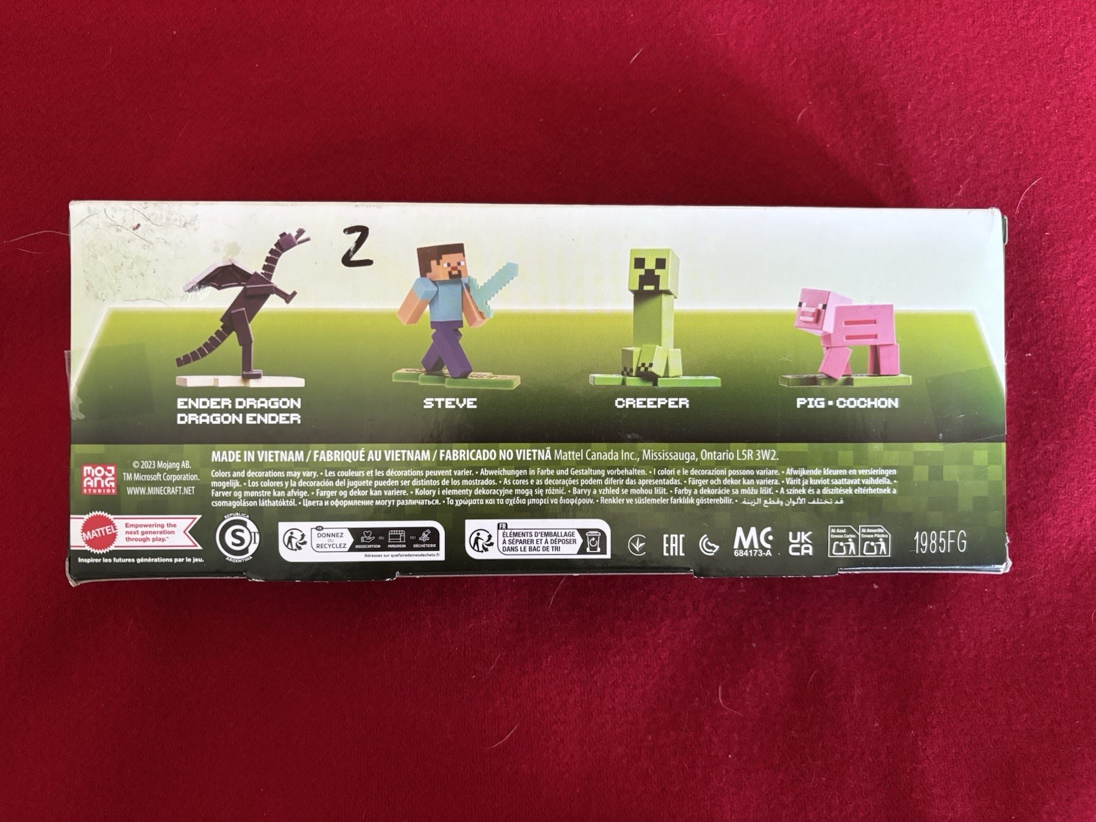 NEW! Minecraft Micro Collection Collectible 4 Figure Play Set with Ender Dragon