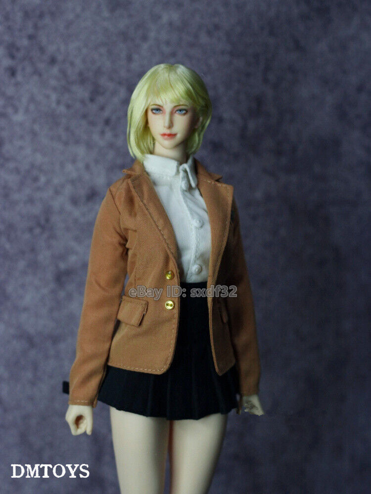1/6 Female Student Girl Slim Brown JK Suit For 12 » PH TBL Action Figure Body