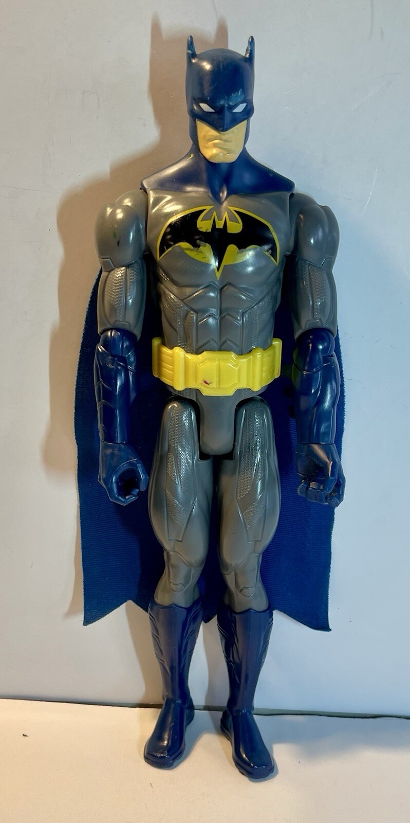 Batman 12” Action Figure 2016 TM & DC Hero Blue Cape Mattel Complete Comic Movie