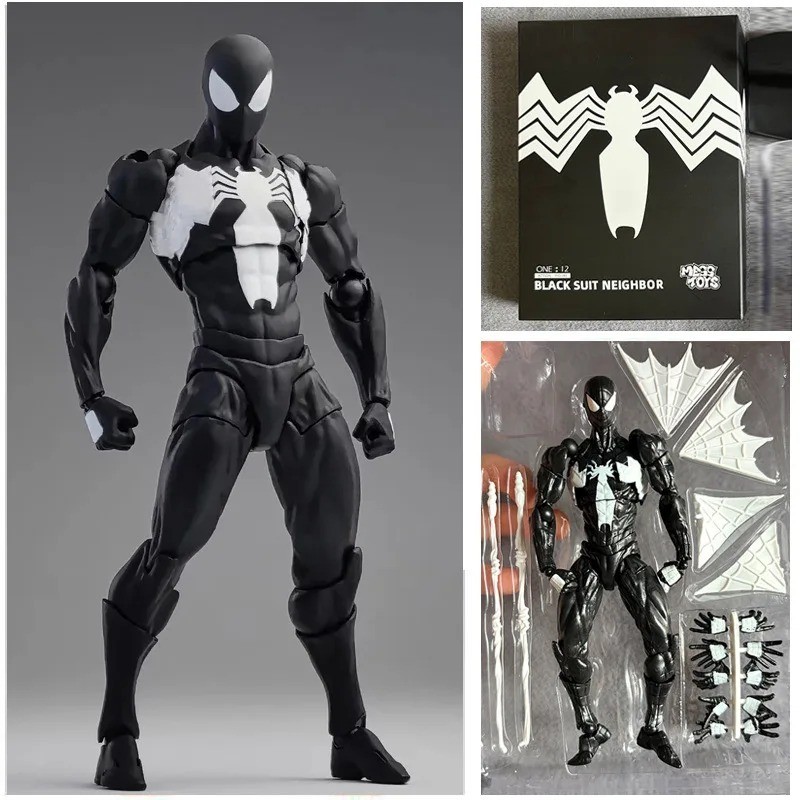 US Stock CT Toys Messtoys Symbiote Spider-Man Black Spider Action Figure Boxed
