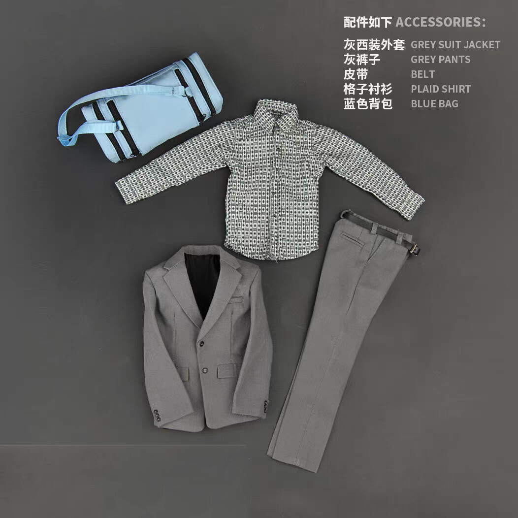 1/6 Scale Bank Robber Clothes Set & Bag Model for 12&Prime; Figure