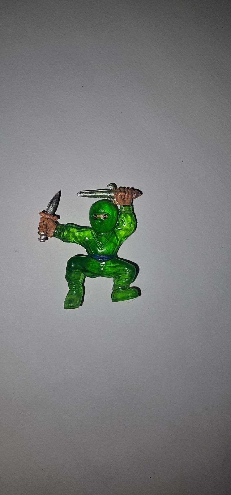 Vinyl Ninja Warrior Figure Toy Collectible 1.5&Prime; Clear used good shape!