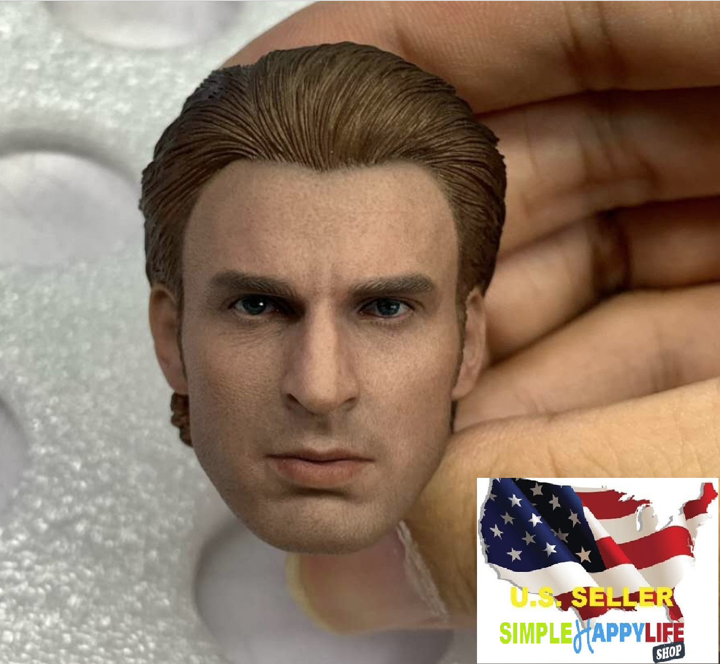 1/6 Chris Evans Captain America Head 9.0 For Hot toys Phicen 12&Prime; figure ❶USA❶