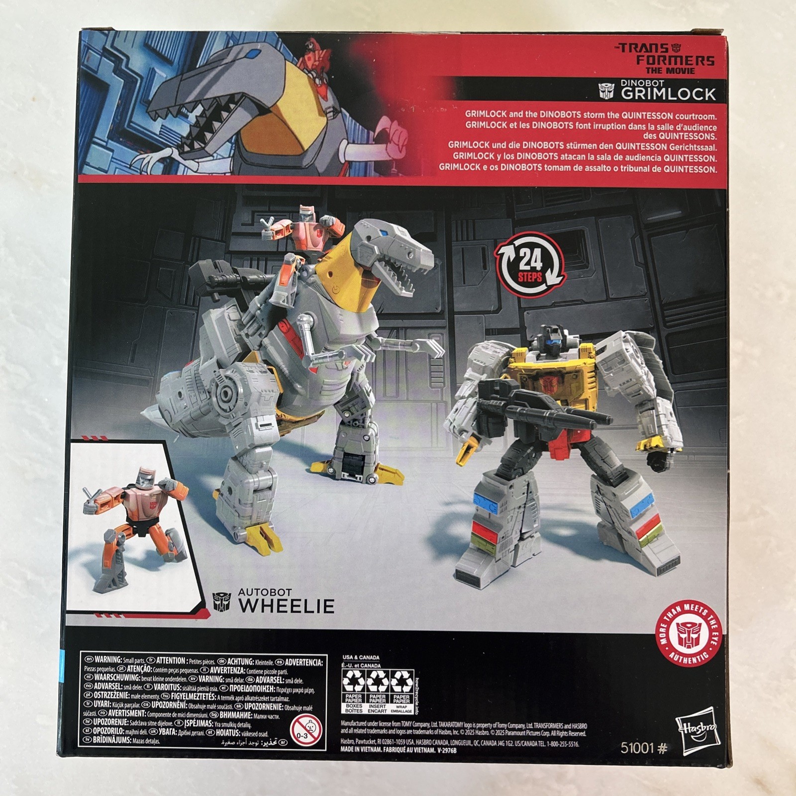In Hand – Hasbro Transformers Studio The Movie Dinobot Grimlock & Wheelie Figure