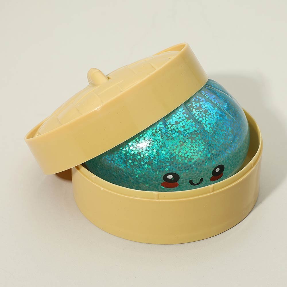 Squishy Glitter Steamed Bun Dumpling Stress Relief Squeeze Toy New 1pc