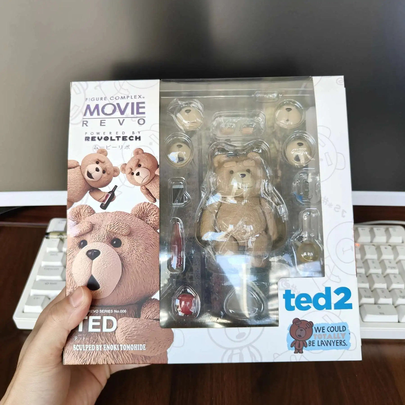 TED 2 Bear Action Figure 10CM Movable Joint PVC Collectible Model Toy Gift Boxed