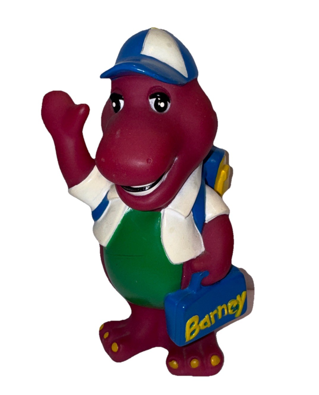 Vtg 1992 Lyons Group 7&Prime; Barney Purple Dinosaur Coin Piggy Bank Back to School