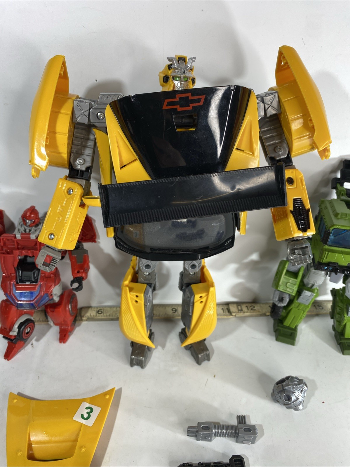 Transformers Robot Toy Lot Bulkhead Ironhide Yellow Corvette Autobots Figures
