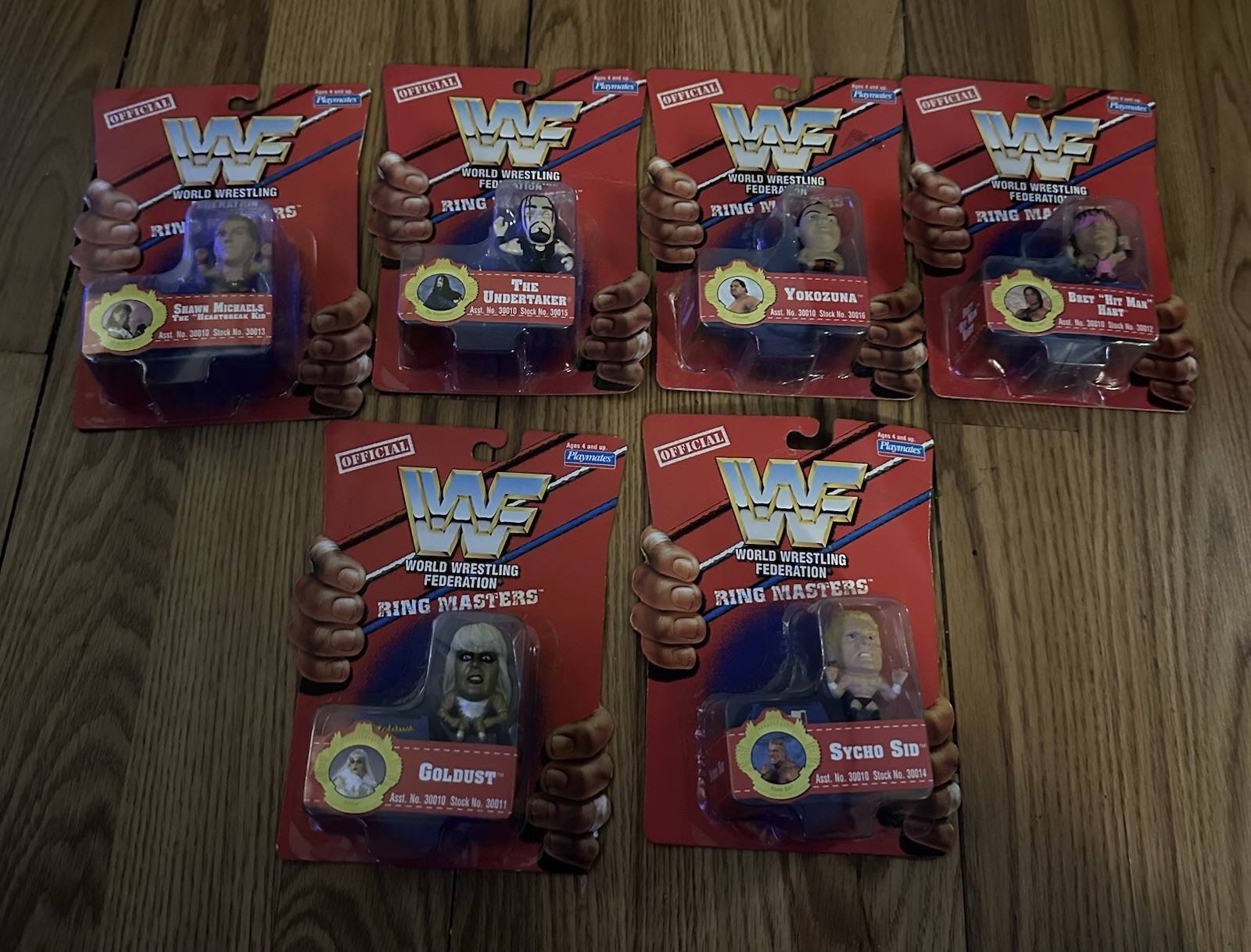 1997 Playmates WWF Ring Masters Lot Of 6 NIB Sealed