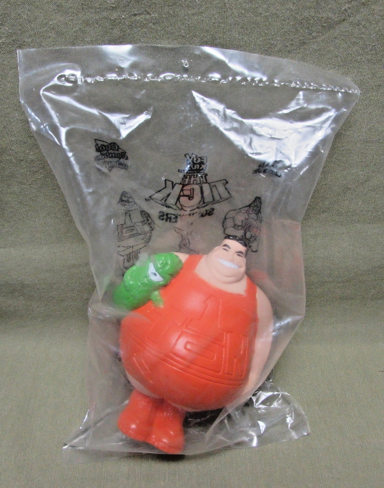 THE HUMAN TON CARLS JR KIDS MEAL TOY WATER SQUIRTER 1997 figure Tick Ben Edlund