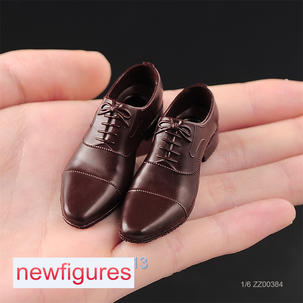 1:6 Men&rsquo;s Brown Shoes Model For 12inch Male HT Action Figure Body Soldier Toys