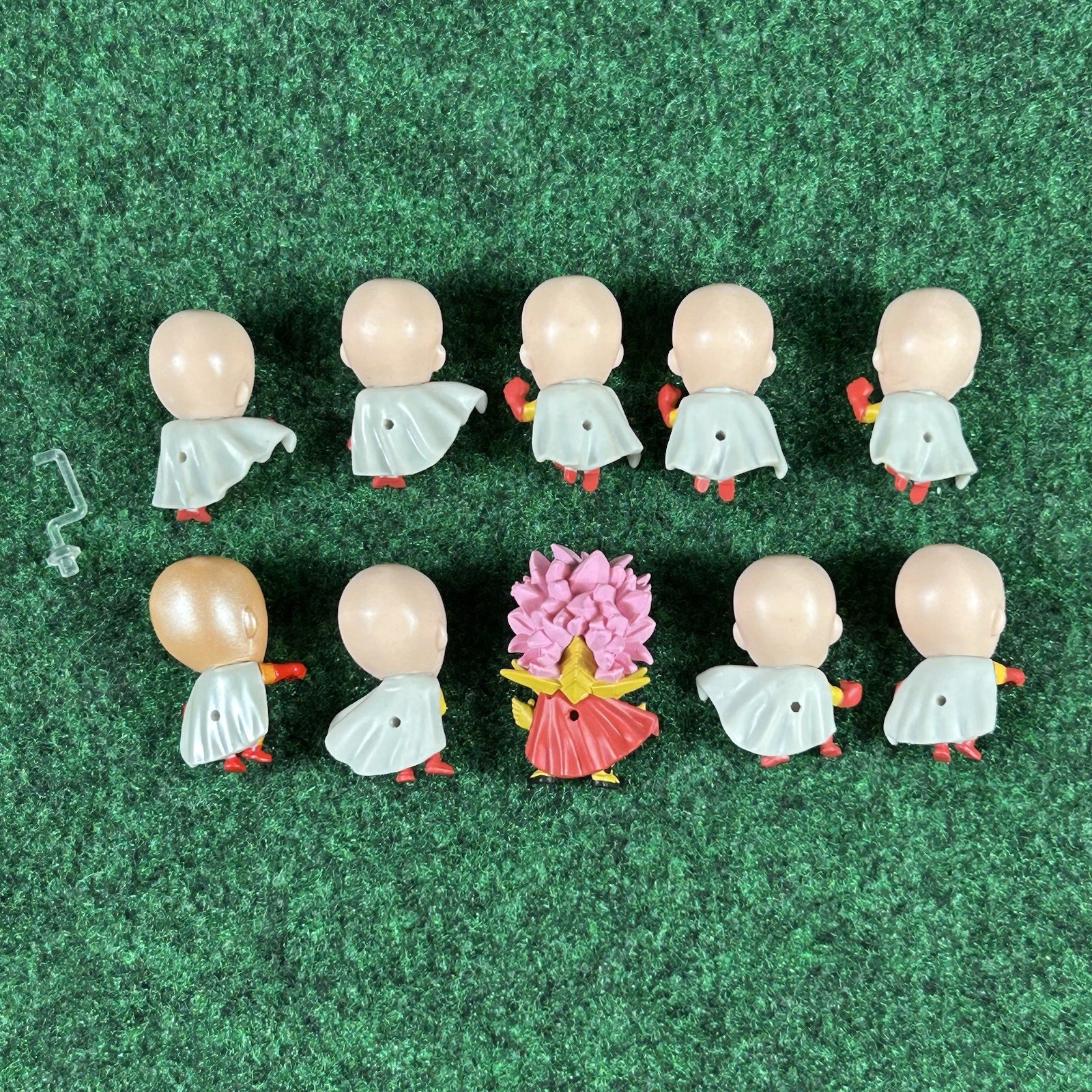 One Punch Man & Lord Boros Mini Figures Set Of 10 Opened Used Loose No Stand