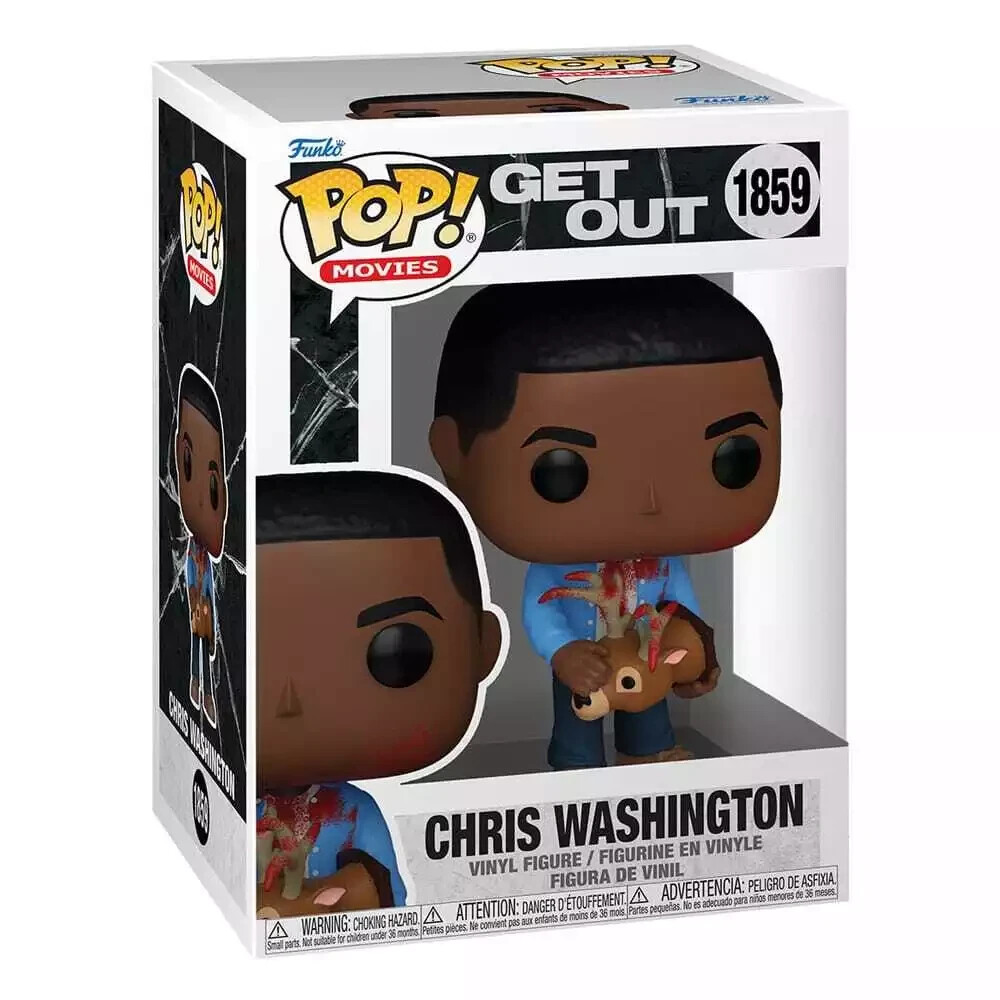 POP MOVIES GET OUT CHRIS WASHINGTON DEER HEAD 3.75&Prime; POP VINYL FIGURE FUNKO 1859