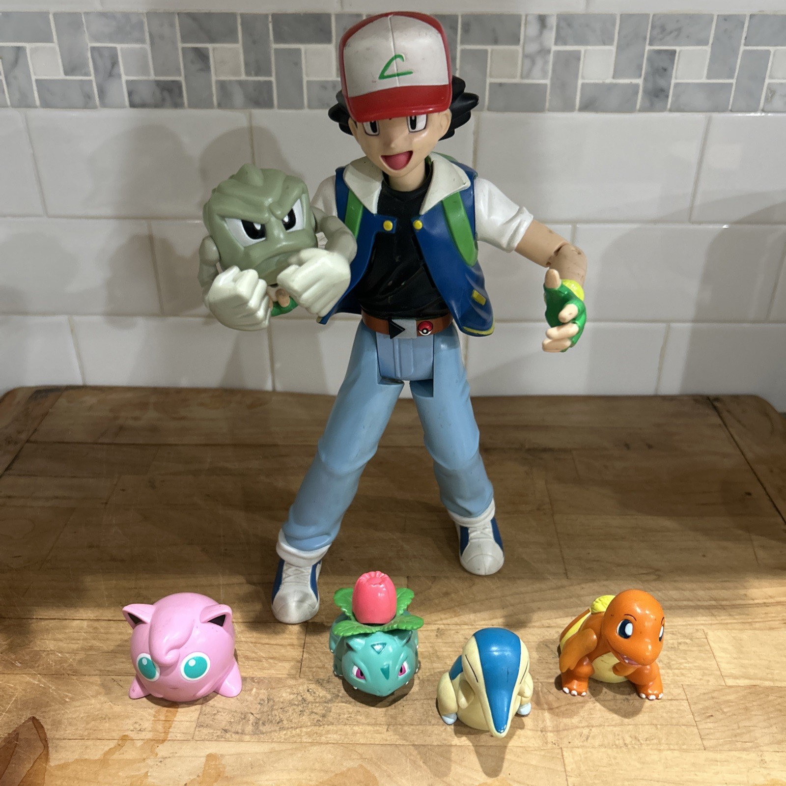 2001 Hasbro Pokemon 11 1/2 In Talking Ash Ketchum Think Chip, Tested, Set-5