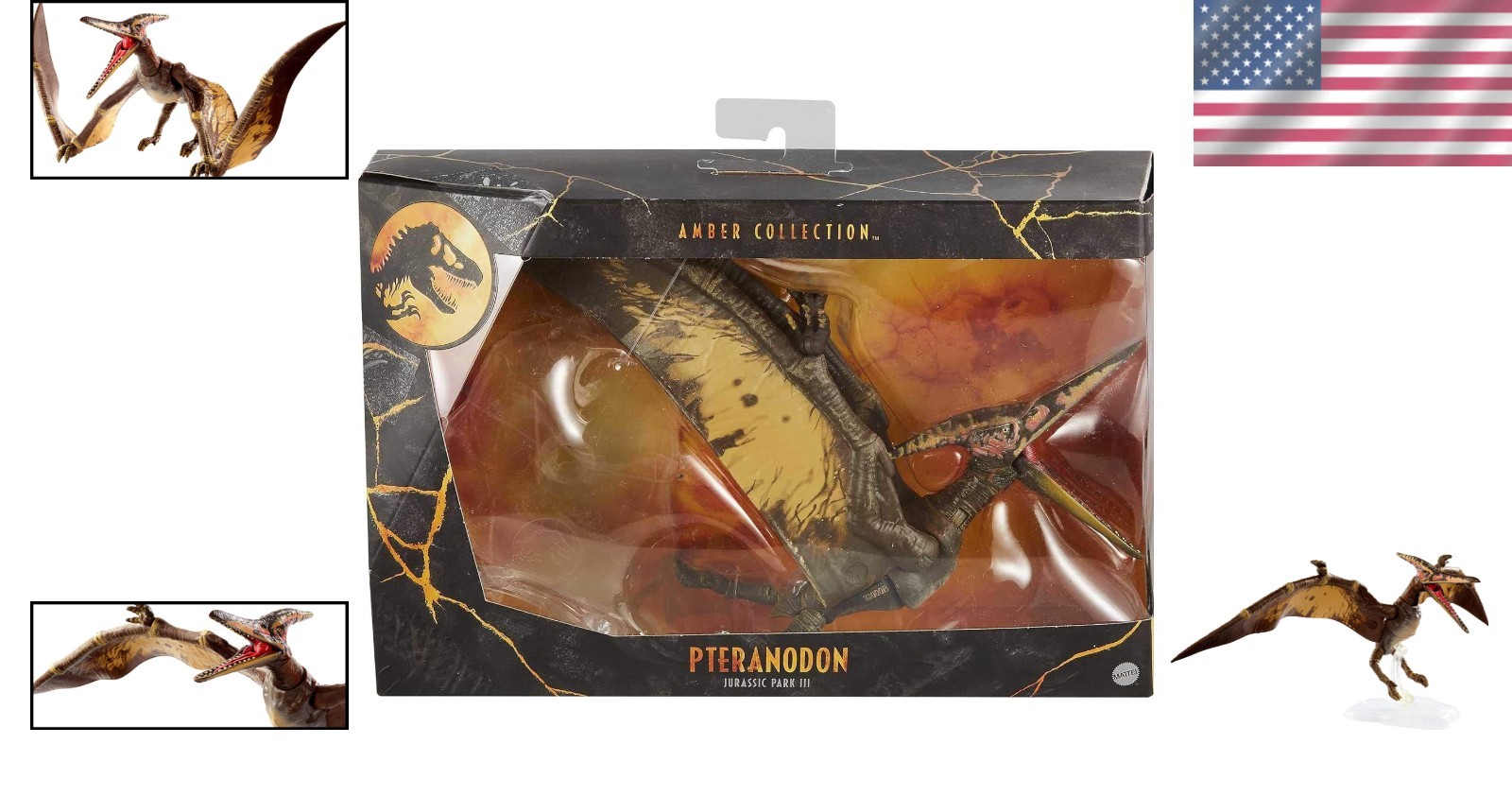 Jurassic World Amber Collection Pteranodon Figure//