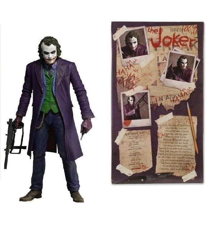 NECA DC Comics Batman Dark Knight Heath Ledger Joker 7&Prime; Action Figure Toy Boxed