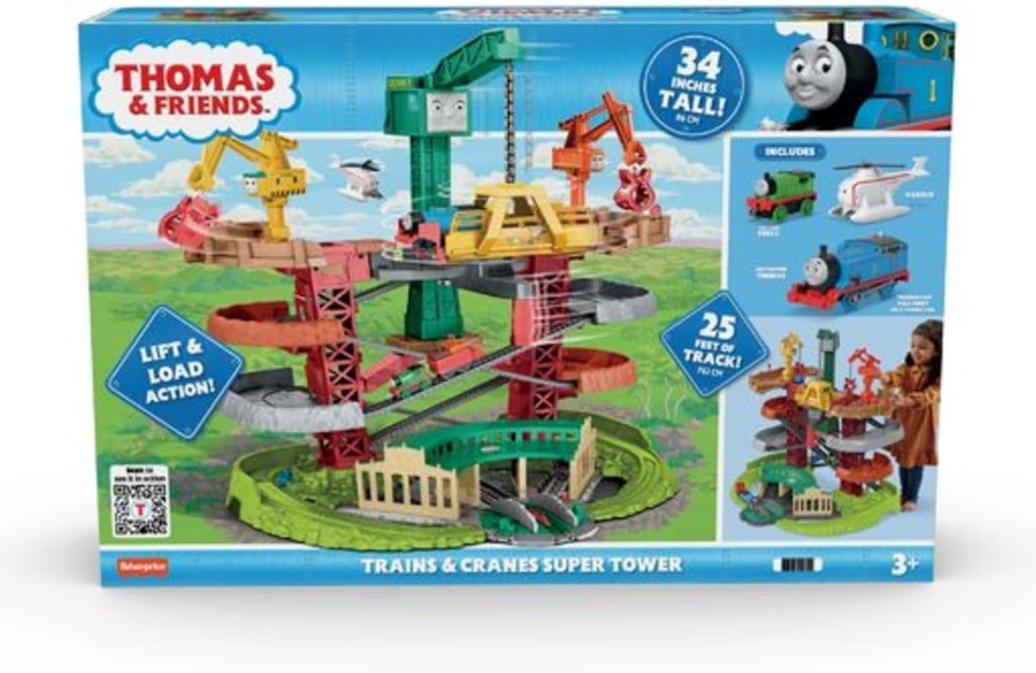 Motorized Train Set Thomas & Friends Trains Cranes Super Tower track preschool