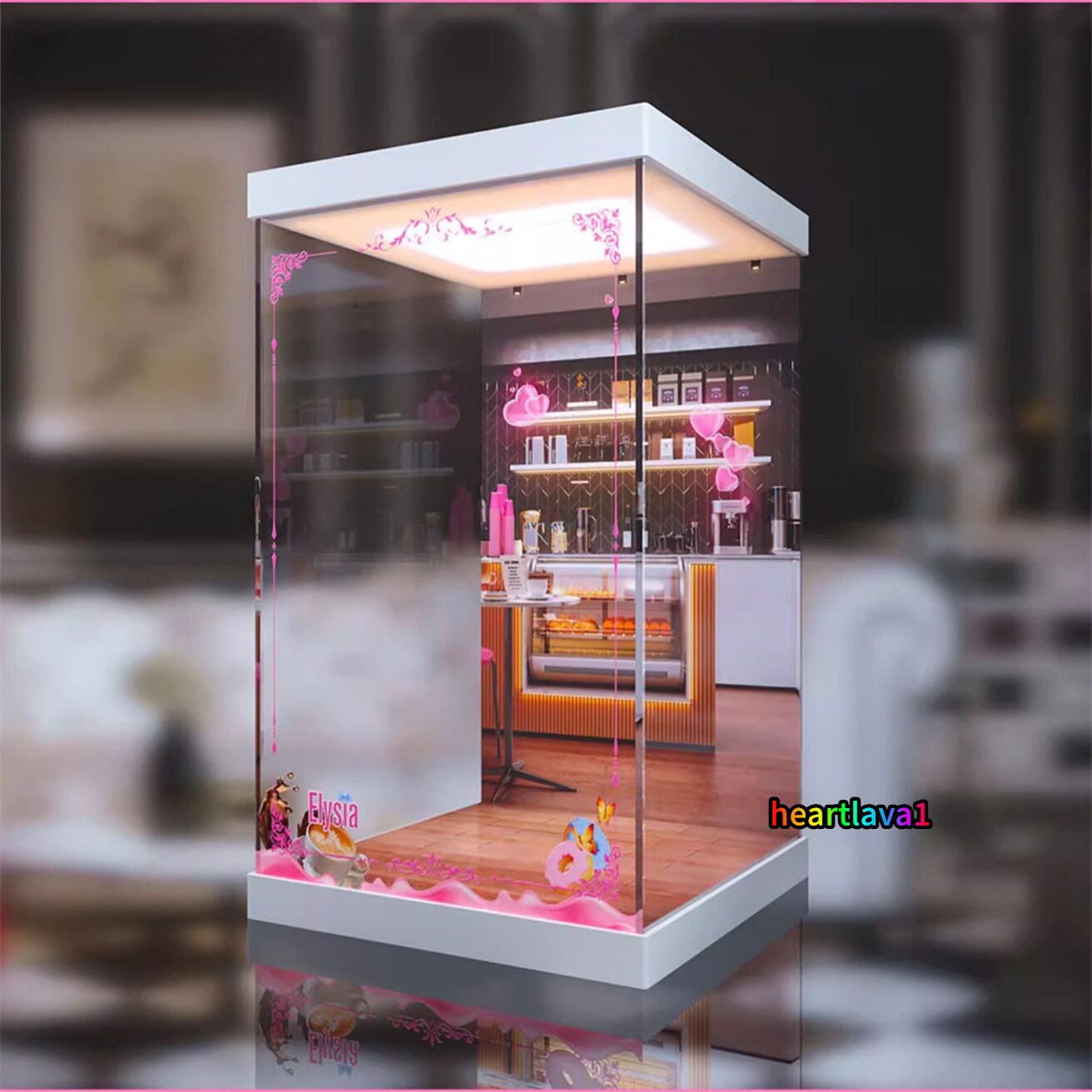 Dustproof Acrylic Display Box Case for Honkai Impact 3rd Elysia Miss Pink Figure