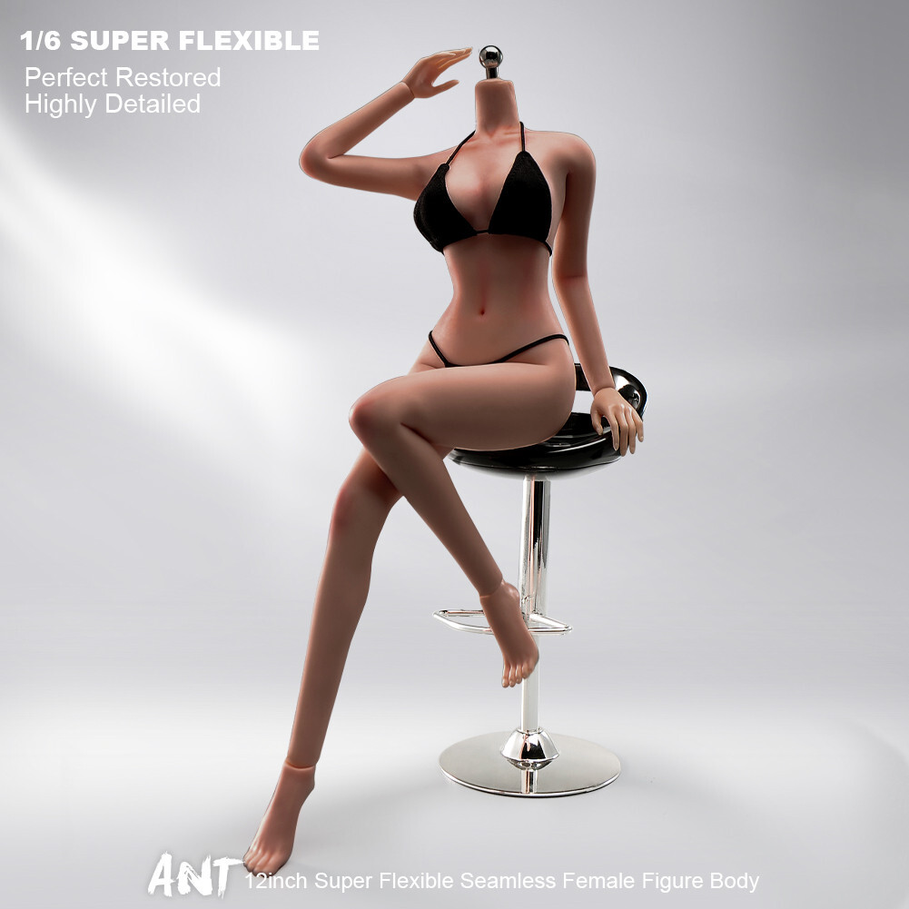 1/6 Copper Suntan Medium Breast 12&Prime; Flexible Female Makeup Seamless Figure Body