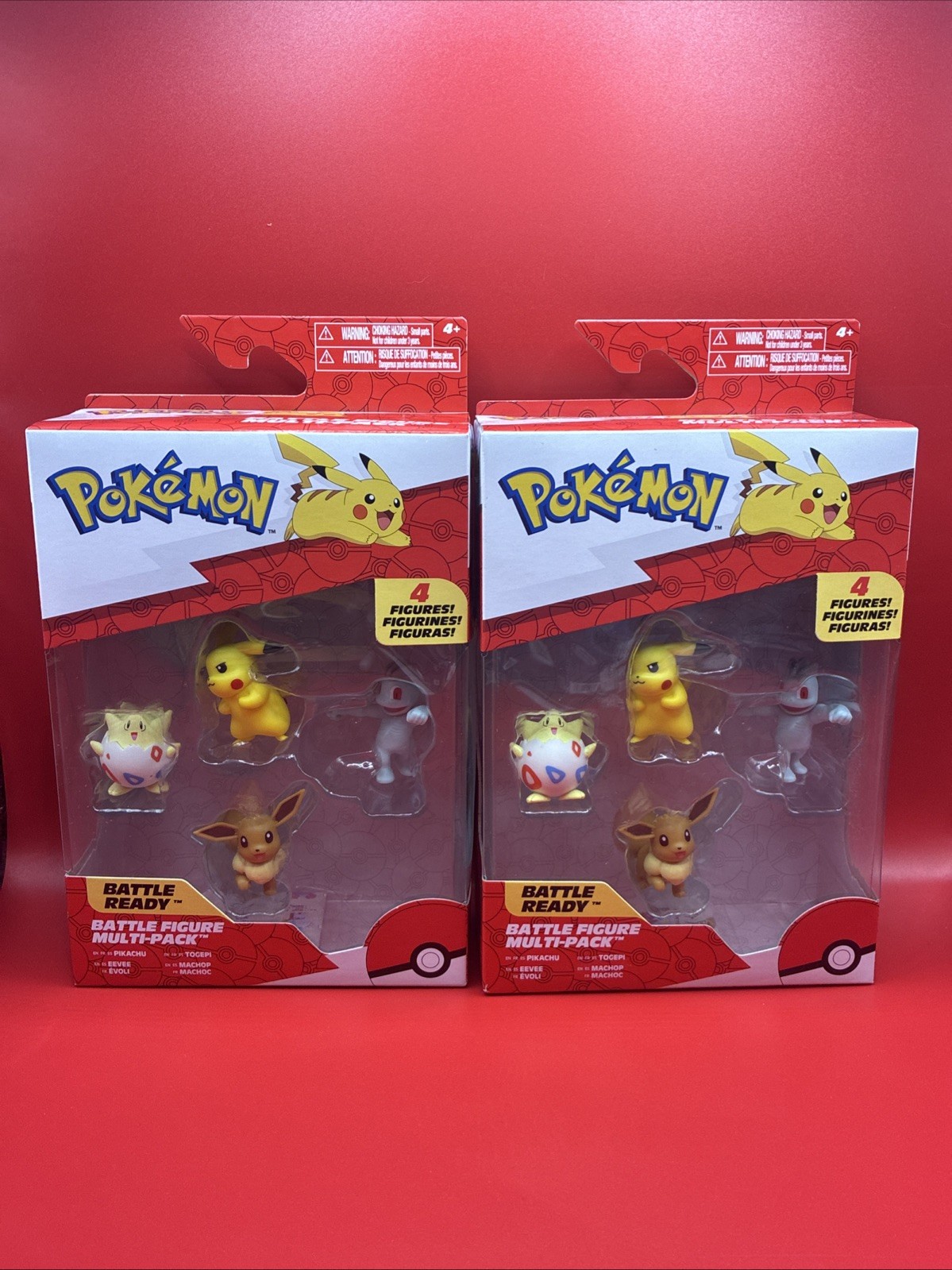 x2 Jazwares Pokémon Battle Figure Multi-Pack 4 Battle Ready Figures Brand New
