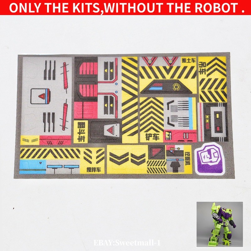 MSS STUDIO DIY Waterproof Transparent Sticker Upgrade Kit for SS86 Devastator
