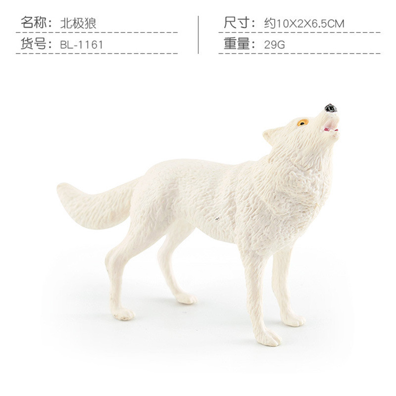 10pcs Simulation Wolf Wild Animal Figurines Wolf Ornaments Model Landscape Decor