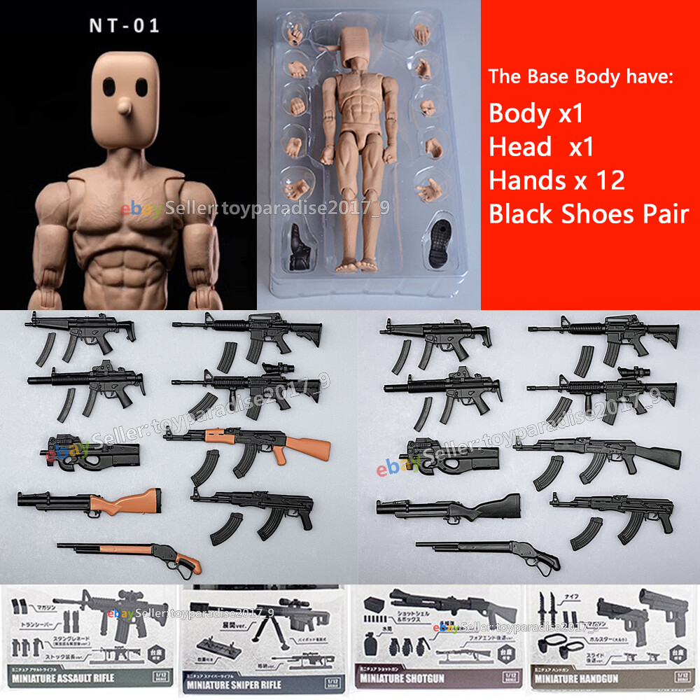 1/12 Male Base Body Notaman NT-01 Yamada ZYTOYS 1/12 6&Prime; Action Figure Weapon Set