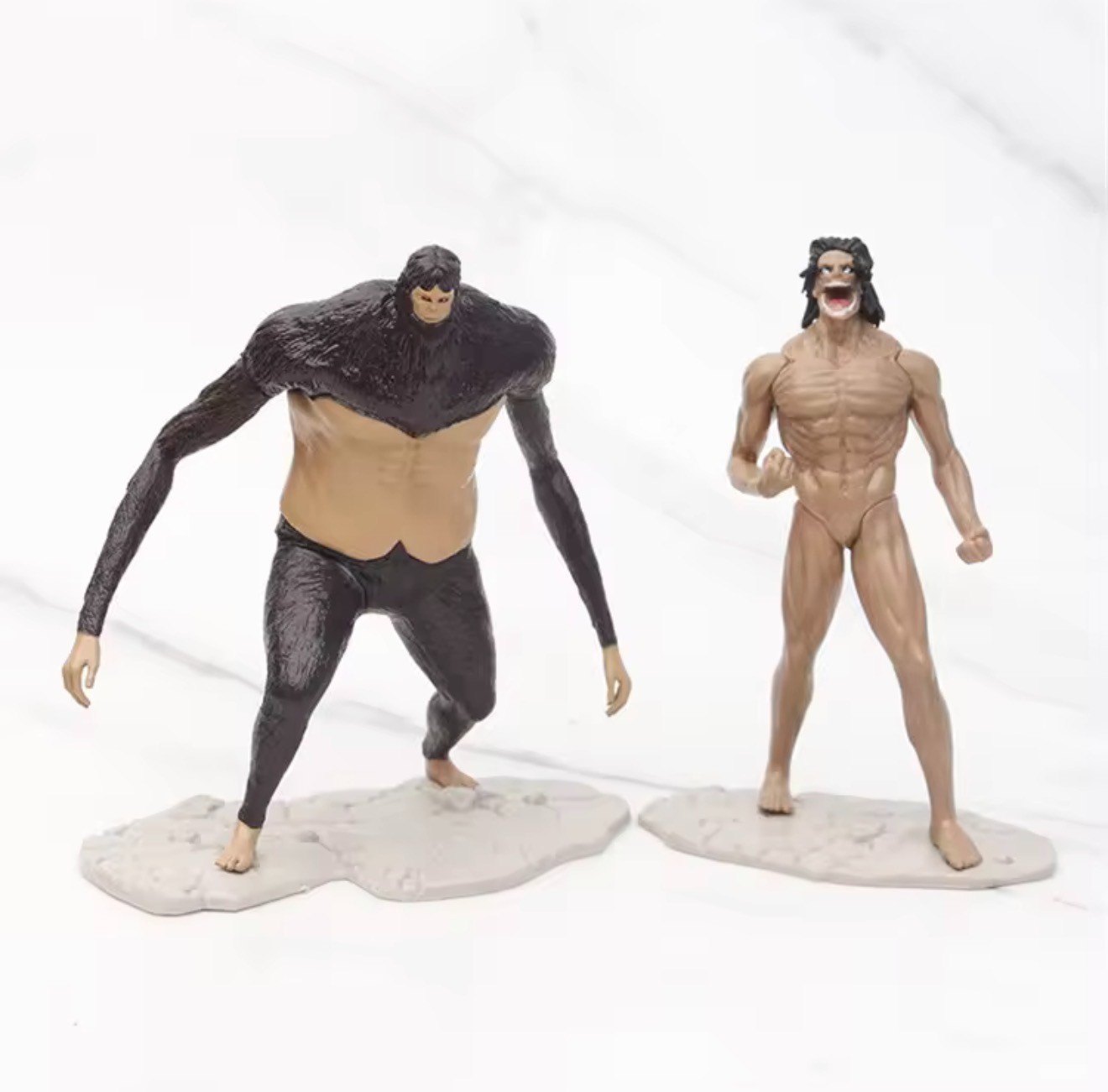 Attack on Titan 8PCS Action Figure Set Eren Yeager Armored Titan Anime 4-5in toy