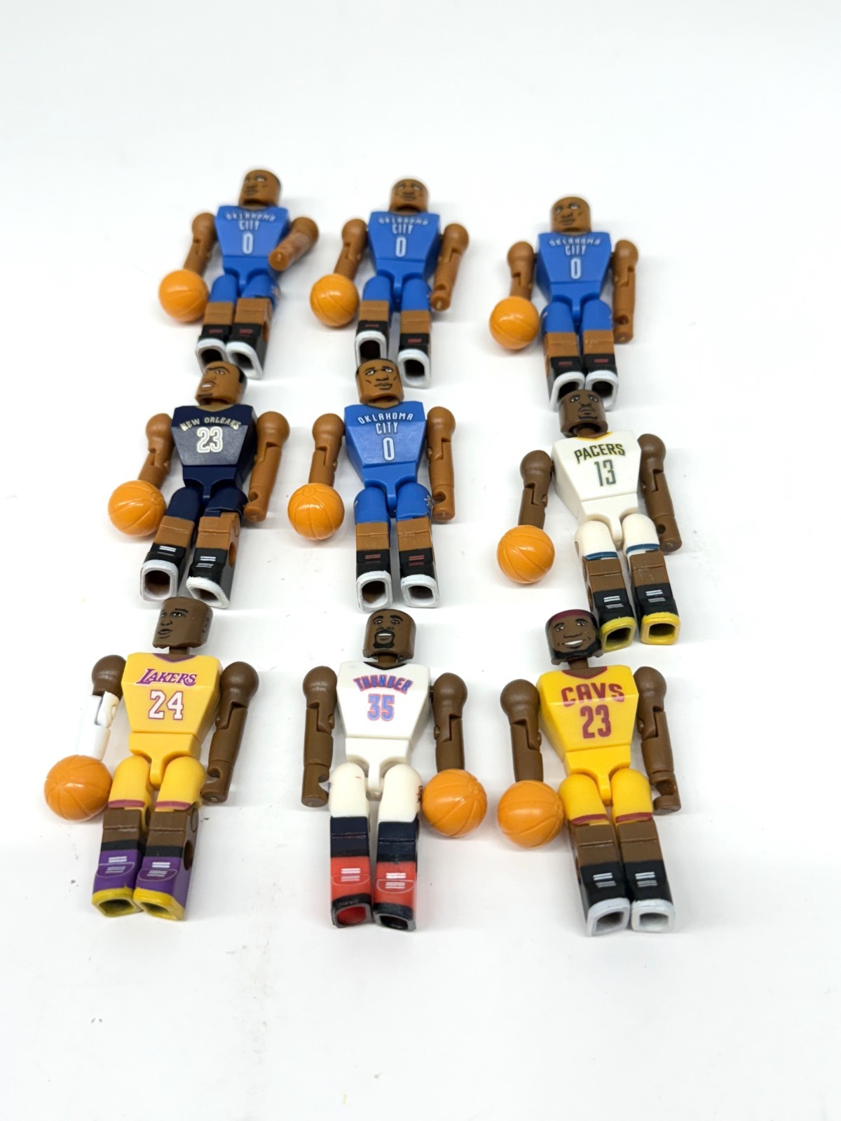 NBA Buildable Mini Figures Lot of 9 LeBron James Durant Westbrook Kobe Bryant