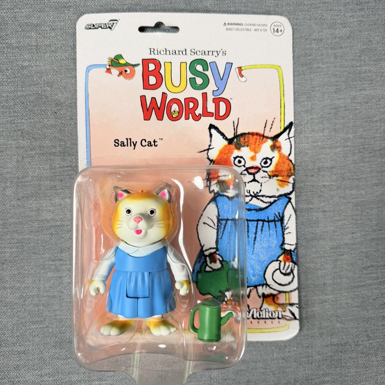 Richard Scarry&rsquo;s Busy World: Sally Cat 3.75&Prime; Action Figure Super7 Ages 14+