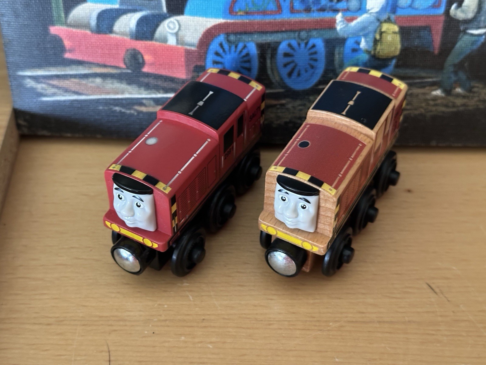 Fisher Price Wood Series Thomas Train Cancelled Painted Salty & Unpainted Salty!