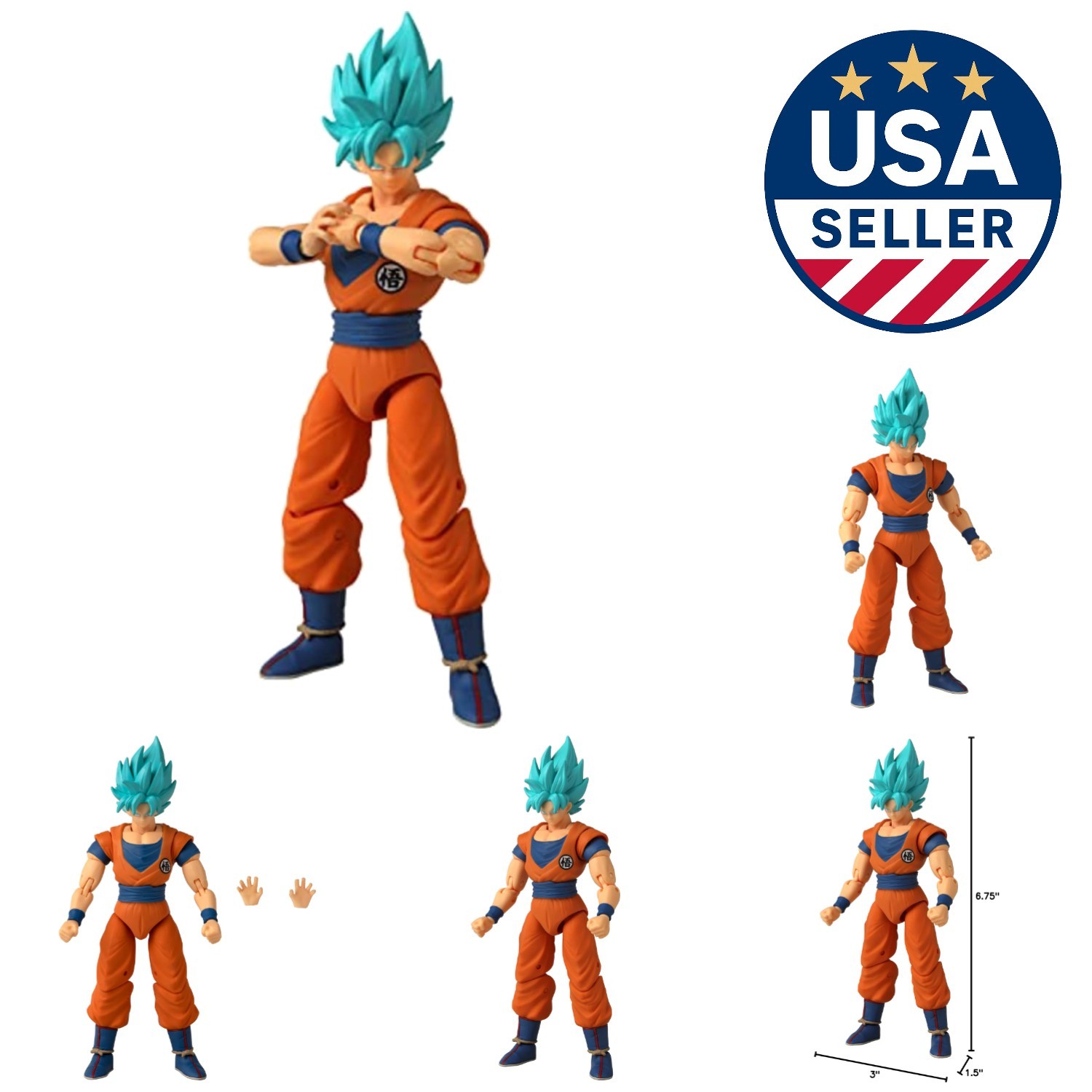 Dragon Ball Super Goku 6.5&Prime; Action Figure – For Ages 4+, No Assembly Required
