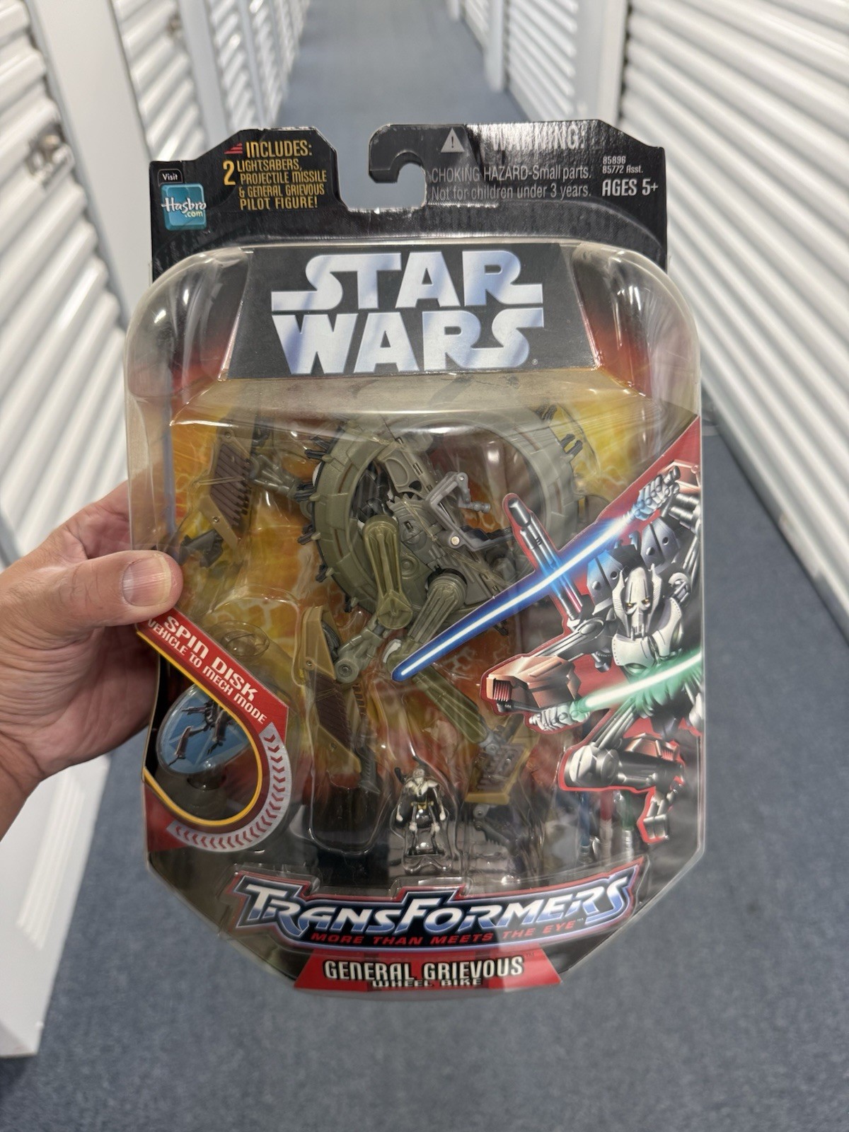 Hasbro Star Wars Transformers General Grievous Wheel Bike Spin Disc 2005 NIB