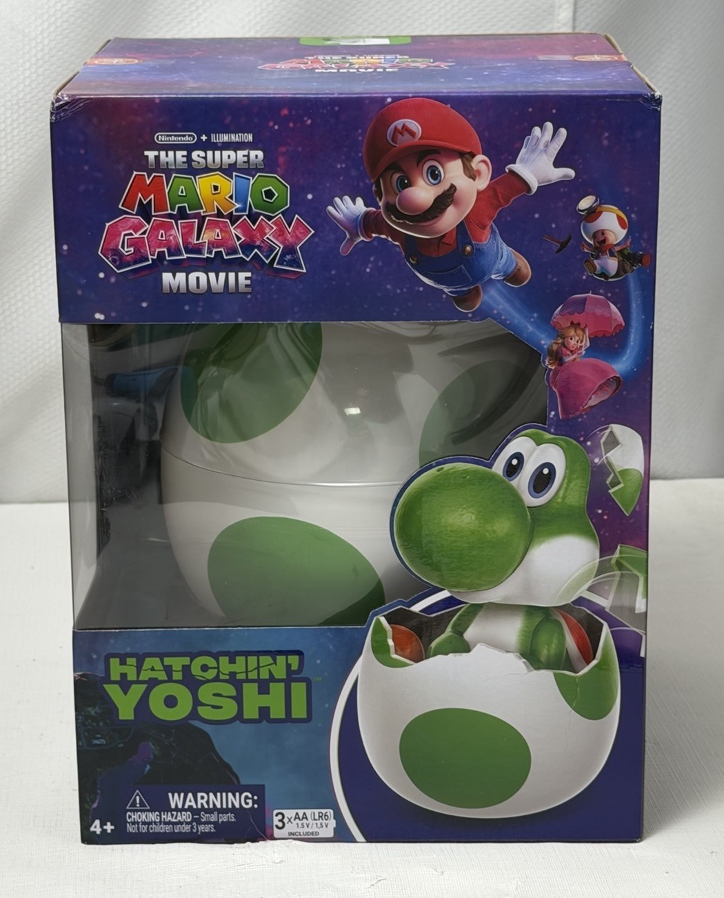 THE SUPER MARIO GALAXY MOVIE INTERACTIVE HATCHING YOSHI EGG BRAND NEW