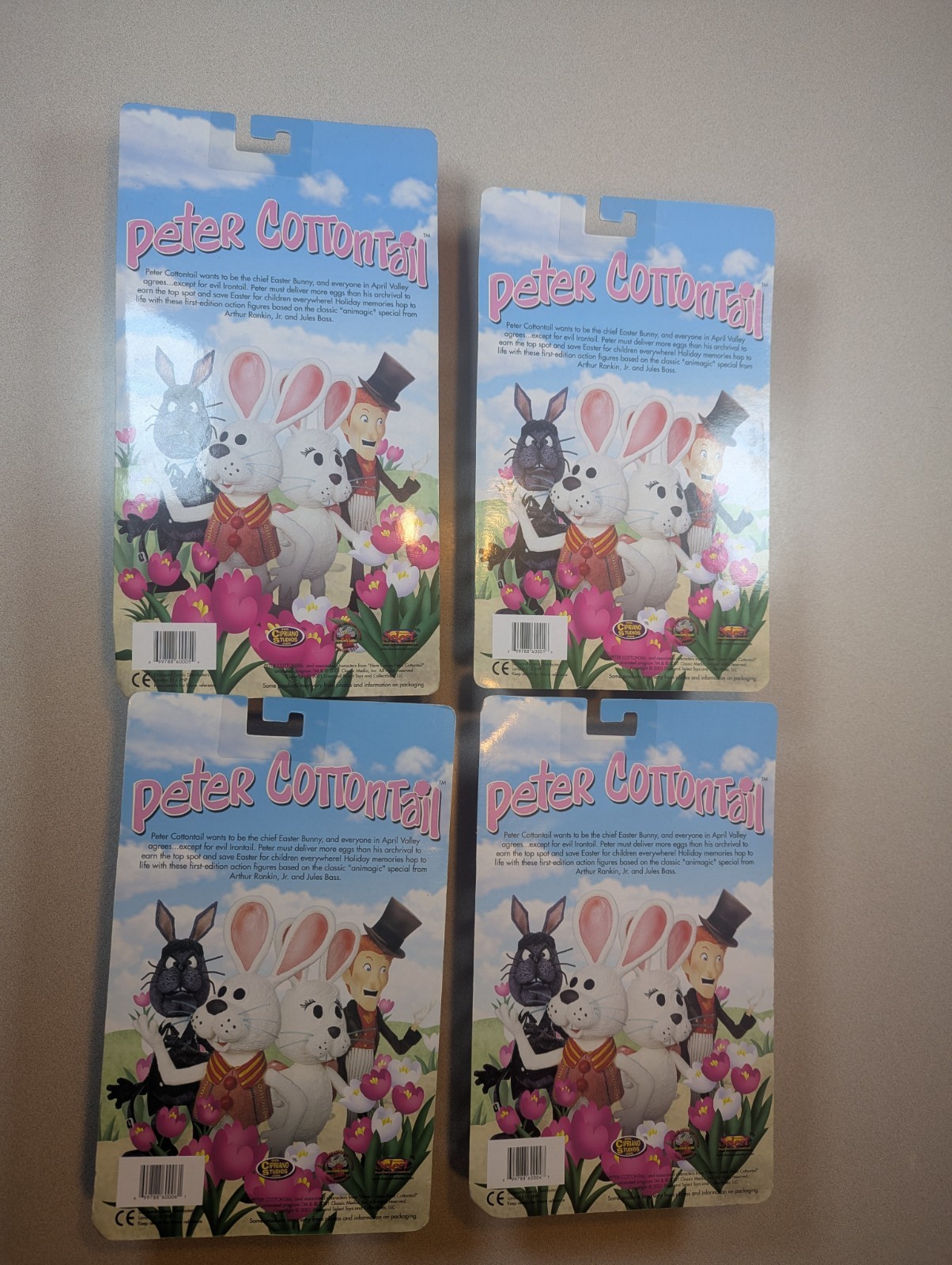 Peter Cottontail Easter 2001 Diamond Select Rare Complete Set Of 4 Figures NIB